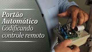 Portões automáticos  Como codificar controle remoto de um portão automático basculante  SP [upl. by Selie]