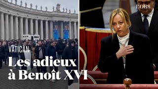 Au Vatican les fidèles disent adieu à lancien pape Benoît XVI [upl. by Ahsenod402]