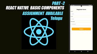 React Native Basic Components Explained telugu reactnative [upl. by Enyaw]