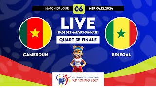 JOUR 6 QUART DE FINALE  🇨🇲 CAMEROUN vs 🇸🇳 SENEGAL  CAN HANDBALL SENIORS DAMES KINSHASA 2024 [upl. by Nathalie]