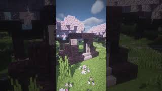 cherry blossom biome nether portal minecraft minecraftbuild [upl. by Rush]