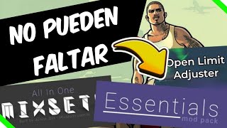 🔥 MODS NECESARIOS PARA GTA SAN ANDREAS ESSENTIALS PACK OPEN LIMIT ADJUSTER MIXSETS FASTLOADER ✅ [upl. by Alrick]