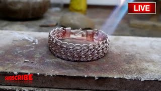 How to design a beautiful silver bracelet 🔥🔨 silver gold viral jewellry video jewelry [upl. by Ilrak969]