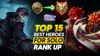 TOP 15 BEST HEROES TO SOLO RANK UP TO MYTHICAL IMMORTAL FASTER  SEASON 31  BEATS [upl. by Aihsekin]