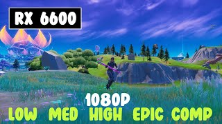 RX 6600  Ryzen 5 5600x  Fortnite Chapter 3 All Settings 1080p [upl. by Selle]