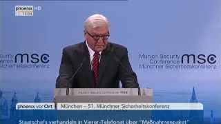 Münchner Sicherheitskonferenz Reden von FrankWalter Steinmeier und John Kerry am 08022015 [upl. by Biagio771]