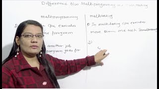 Difference between Multitasking and Multiprogramming Operating System in Hindi Lec5 [upl. by Kcirdnek]