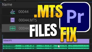 Fix MTS Audio in Premiere Pro importing without audio [upl. by Niarbo]