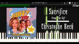 Sacrifice From The Gift  Buffy the Vampire Slayer Synthesia Piano Solo SHEET MUSIC [upl. by Aitnuahs667]