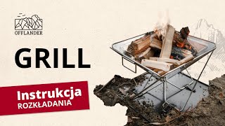 Składany grill turystyczny  Prezentacja  OFFLANDER [upl. by Lars]