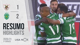 Highlights  Resumo Santa Clara 12 Sporting Liga 2021 5 [upl. by Oinesra35]