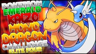 POKEMON EMERALD KAIZO ELITE FOUR MONOTYPE CHALLENGE DRAGON TYPES ONLY 🐲 [upl. by Ursas]