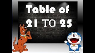 Learn Multiplication  Table of 21 to 25  Elearninng studio [upl. by Ilarin260]