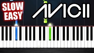 Avicii  Levels  SLOW EASY Piano Tutorial by PlutaX [upl. by Tehcac]