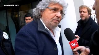 Beppe Grillo i mediocri professionisti della politica  Punto stampa a Matera [upl. by Maria]