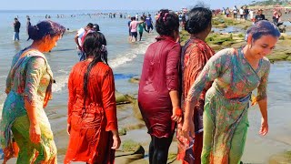 গোসলের ভিডিও কুয়াকাটা সমুদ্র সৈকত। kuakata sea beach swimming video [upl. by Zelda22]