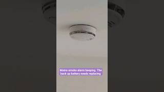 Mains smoke alarm beeping Changing the battery [upl. by Selinda]