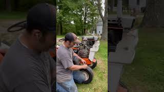 Sears suburban tips and tricks diesel engine swap exhaust flange out of 1” ID washer [upl. by Ahsener]