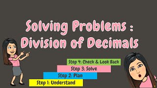 SOLVING PROBLEMS DIVISION OF DECIMALS  GRADE 5 [upl. by Oiziruam546]