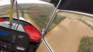 Popham flight in SkyRanger Nynja Microlight [upl. by Fadil661]