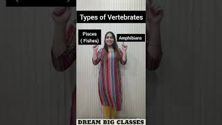 Types of Vertebrates  Biology shorts DREAM BIG CLASSES [upl. by Kcirderfla]