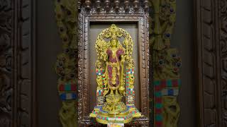 Wood Framed Standing Lord Vishnu with Garuda in Brass with Inlay Work youtubeshorts [upl. by Breanne]