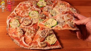 PIZZA INTEGRAL DE VEGETALES🍕🥒🍄FÁCIL Y SALUDABLE [upl. by Ingmar]