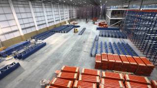 Warehouse storage racking installation video [upl. by Aihselat45]