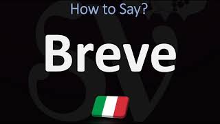 How to Pronounce BREVE in Italian COFFEE [upl. by Aihsital]