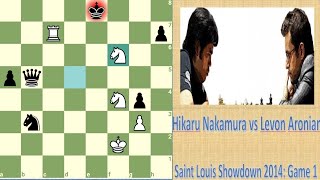 GM Nakamura vs GM Aronian  2014 St Louis Showdown Round 1 Match chesshighlights chesslover [upl. by Ekenna]