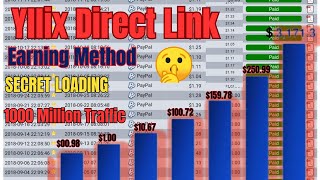 Yllix Direct Link Earning Trick  Yllix पर अनलिमिटेड क्लिक कैसे प्राप्त करें  1000 Million Traffic [upl. by Nosreve]