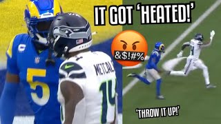 DK Metcalf Vs Jalen Ramsey GOT HEATED amp EXPOSED WR Vs CB 2022 Seahawks Vs Rams highlights [upl. by Balsam566]