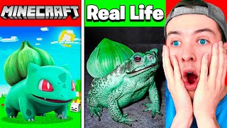 MINECRAFT POKEMON IN REAL LIFE  MEW BULBASAUR amp MORE [upl. by Arihaj]