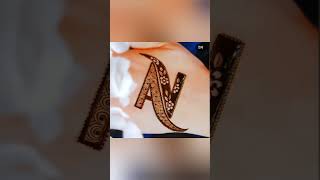 Alphabet mehndi designs shorts youtubeshorts newmehndidesign [upl. by Rengia]