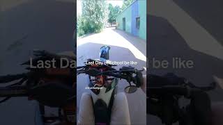 Dirtbikes in School 😮 motorcycle shorts dirtbike [upl. by Earesed]