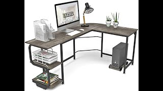 Review Teraves Reversible L Shaped Desk 2021 [upl. by Rambort]