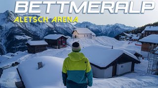 BETTMERALP and its panoramic Ski Resort ALETSCH ARENA Switzerland [upl. by Corvese]