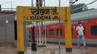 KNW Khandwa Junction railway station Madhya Pradesh Indian Railways Video in 4k ultra HD [upl. by Meda]