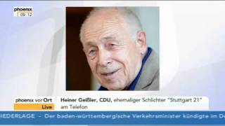 28112011  Heiner Geißler Tagesgespräch zu quotStuttgart 21quot [upl. by Trudy]