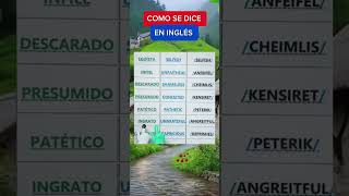 Palabras para aprender Inglés Ingles learnenglish inglesparaprincipiantes [upl. by Sedda]