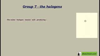 GCSE Chemistry Revision  The Periodic Table  Group 7 – The Halogens [upl. by Moazami]