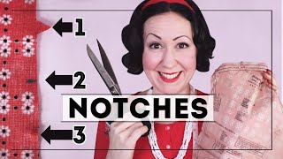 NOTCHES  3 ways to mark notches on sewing patterns beginner to advanced and what to use them for [upl. by Akinaj368]