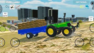 TRACTOR TROLLEY overload bagFULL VIDEO GAMING SIMULATOR gamingvideos technogamerz 2024 [upl. by Nylorac]