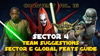 Hard Sector 4 Feats Guide  Conquest Vol 16  Ezra Edition SWGOH [upl. by Argent]