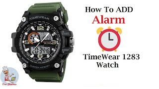 How to set alarm in Timewear 1283 sports watch  Desi Creations [upl. by Sorkin]