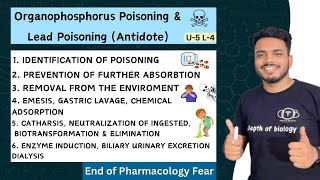 Organophosphorous amp lead poisoning  Organophosphate poisoning  Lead poisoning pharmacology [upl. by Wandy]