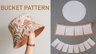 How to make bucket hat pattern  DIY your own bucket hat [upl. by Aneem]