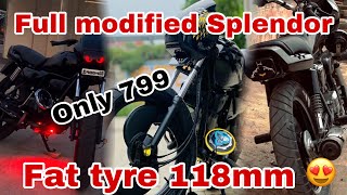 Splendor Modified Smoke 😱Wrapping Only in Rs 799  Modified Splendor Black Wrap 😱 deepkevlogs [upl. by Bekha]