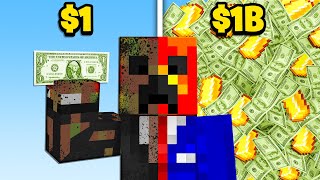 I Became a BILLIONAIRE With Only ONE Dollar in Minecraft [upl. by Kusin923]