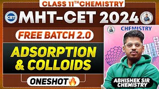 11 Adsorption and Colloids  1M  Concept  PYQs  Short Tricks  Class11th cet2024 mhtcet2024 [upl. by Nairim]